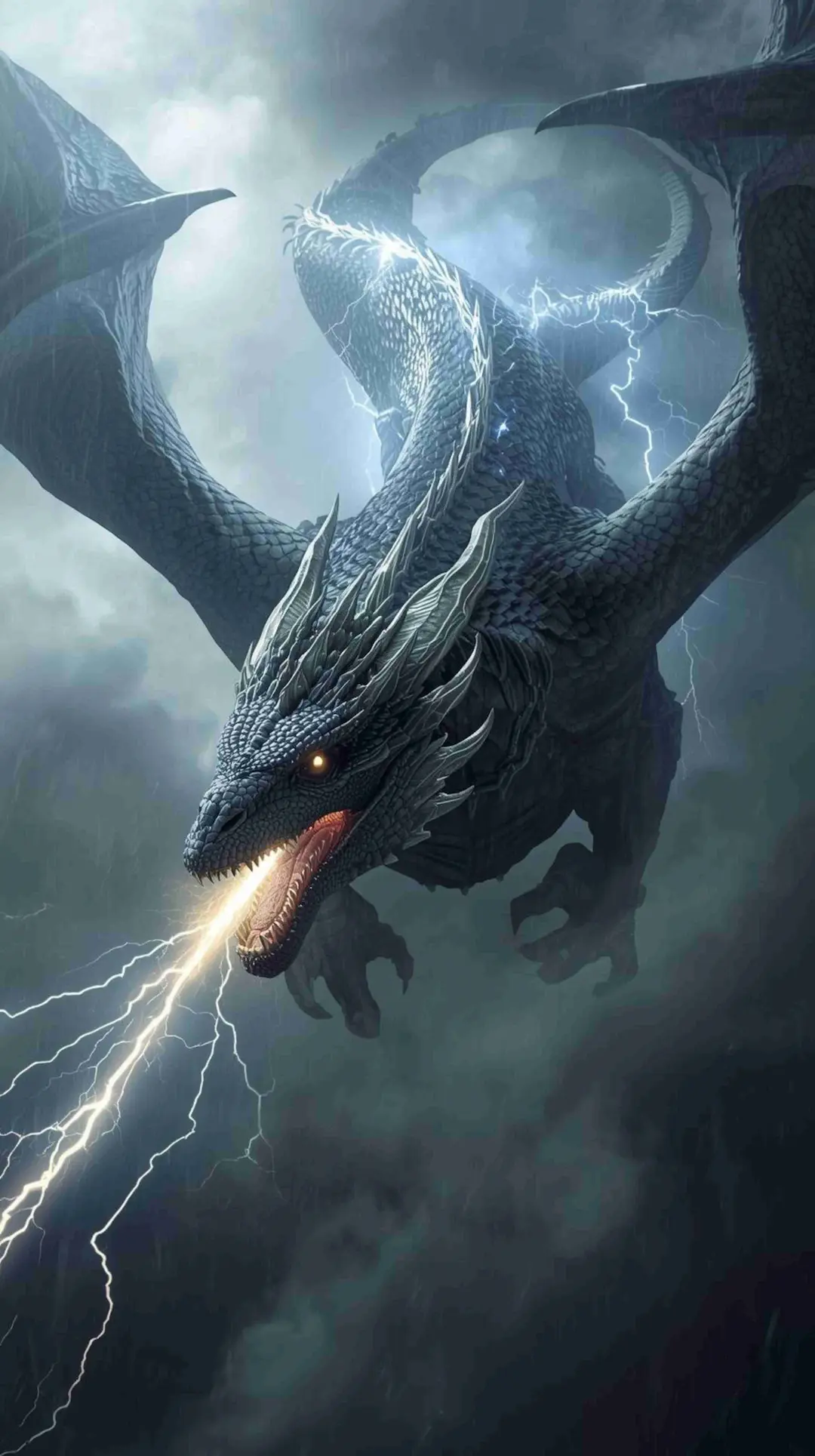 Nor-rak, dragon des tempête dans le roman LES FLAMMES DU SERMENT